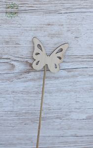 Wooden butterfly on a stick