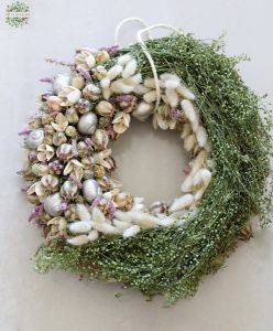 Dried flower door wreath