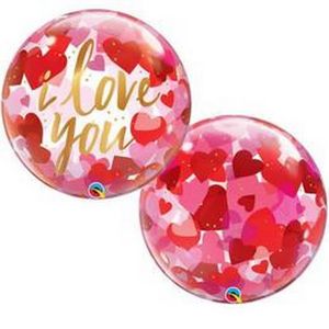 Ballon am Stiel, 44cm, Liebe