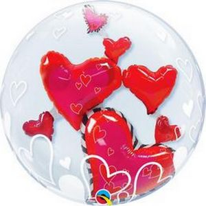 Ballon am Stiel, 44cm, Liebe