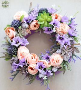 silk flower door wreath (30cm)