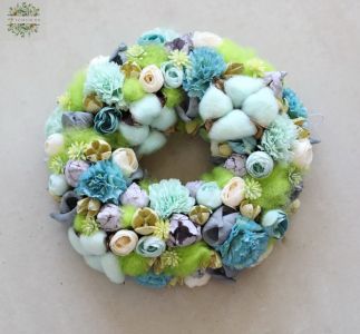 silk flower door wreath (24cm)