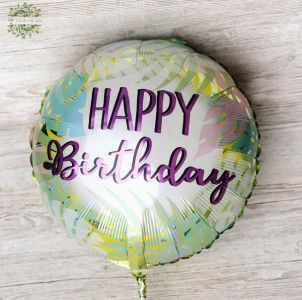 Happy Birthday balloon on stick 45cm
