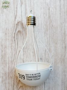 Hanging light bulb shaped decoration