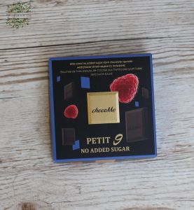 ChocoMe Petit9 Dunkle Schokoriegel mit Himbeeren ohne Zuckerzusatz