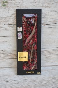 ChocoMe Entrée Dunkles Schokoladendessert lyophilisierte Himbeere und Kirsche, lyophilisierte Brombeere