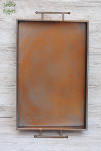 Metallschüssel mit Griffen (63x36x6cm)
