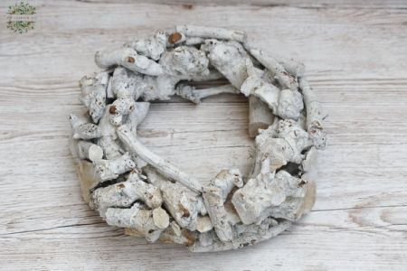 bleached bark wreath (30cm)