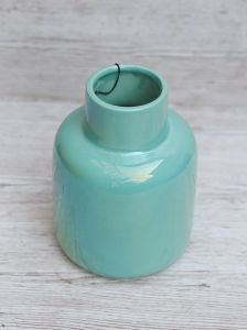 turquoise modern vase (13x18cm)