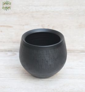 schwarze Design-Vase (15x20cm)