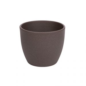 Ceramic pot matt taupe 25 cm