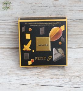 chocoMe Petit9 Étcsokoládé lapocskák karamell és mangó töltelékkel