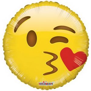 Kissing smiley balloon