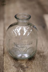 Vase with bicycle pattern 15cm