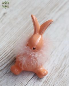 Bunny figure with egg 7x7cm