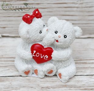 ceramic teddy bear couple in love