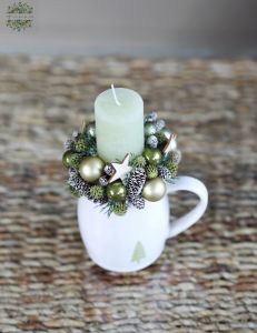 Karácsonyi bögrés gyertyatál