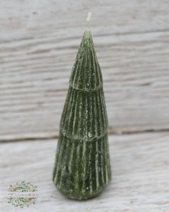 Shaped candle green 13 cm