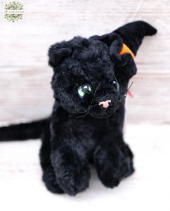 Plüsch fekete Katze (15cm)
