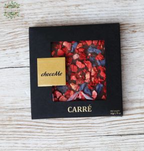 ChocoMe 50g Milchschokolade, Veilchenblüten, Erdbeere