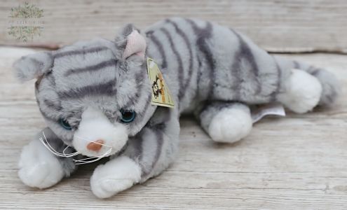 Grau gestreiftes liegendes Kätzchen (25 cm)