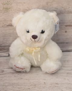 Fehér plüss medve ( 25 cm )
