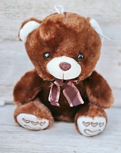 Sötétbarna plüss medve ( 25 cm)