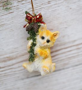 Weihnachtsschmuck in Form eines Kätzchens, 9 cm