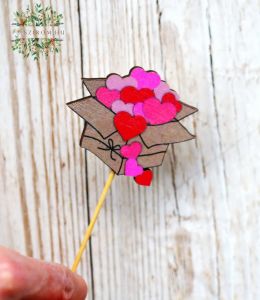 Heart figure on stick