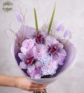 Small bouquet from striped orchid