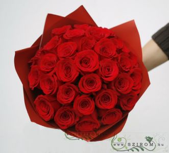 30 szál prémium vörös rózsa