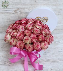 40 Zweifarbige Rosen im Box