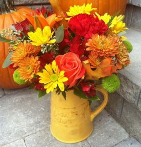 Herbstblumen in einer Vase