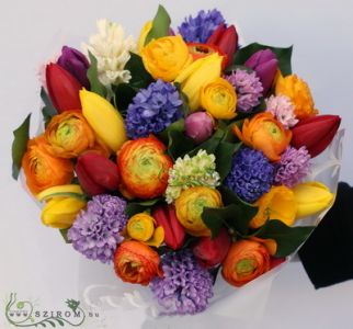 big spring bouquet with buttercups (40 stems)