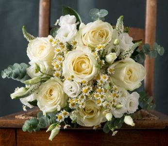 rose bouquet with meadow flowers (25 stems)