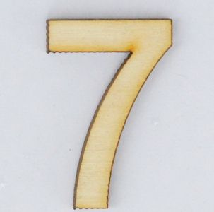 hölzerne Nummer sieben (5cm)