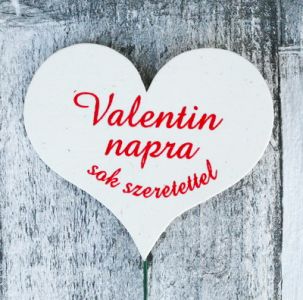 Valentinstag Figur auf Stäbchen