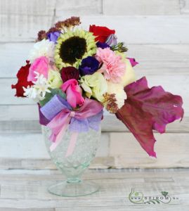 pasztell őszi pohár zselégyönggyel (14 szál)