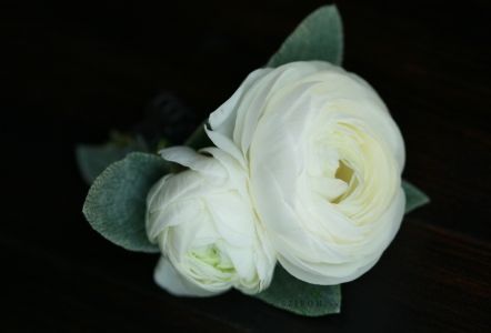 hair flowers, ranunculus (white)