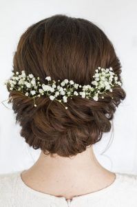 hair flowers, gypso (white)