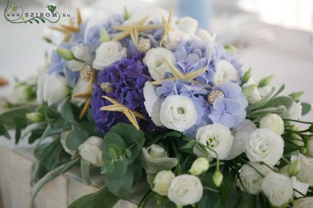 flower decoration marine style, Bambusz Bar, wedding