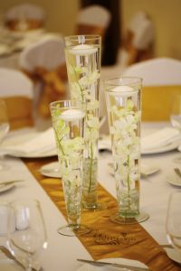 Underwater dendrobium centerpiece, 1 set - 3pc, Adam Villa Budapest ( white ), wedding