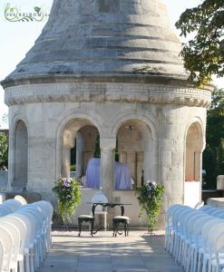 Fishermen's Bastion Blumendekor, stehendes Arrangement, 2 Stück (Orchidee, Hortensie, Golgota), Hochzeit