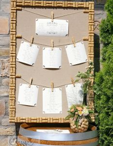 Haraszthy Vallejo Etyek vineyards, seating board, corks, wedding