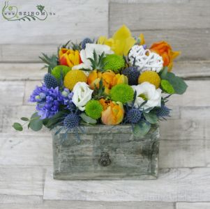  Bunte Blumen Schublade (16 Stiele)