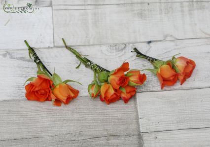 Hair decor with spray rose (orange)