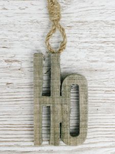 Wooden HO hanging decor (10cm)