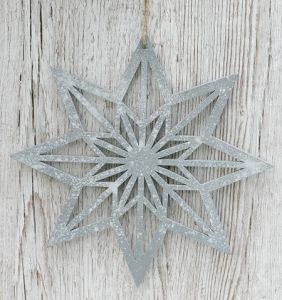 wooden star decor (17cm)