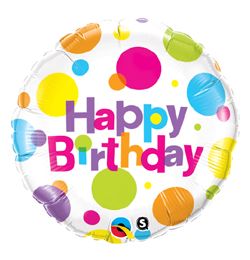 Happy birthday Ballon auf stick (46 cm)