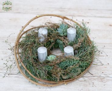Adventskranz Naturell, Modern (30cm)